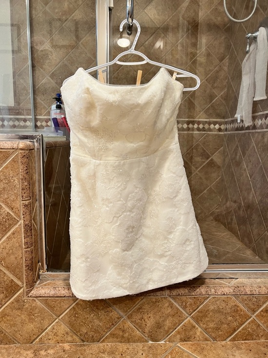 Dress the Population Dresses & Skirts - Dress the Population Ivory Floral Strapless Kids Dress